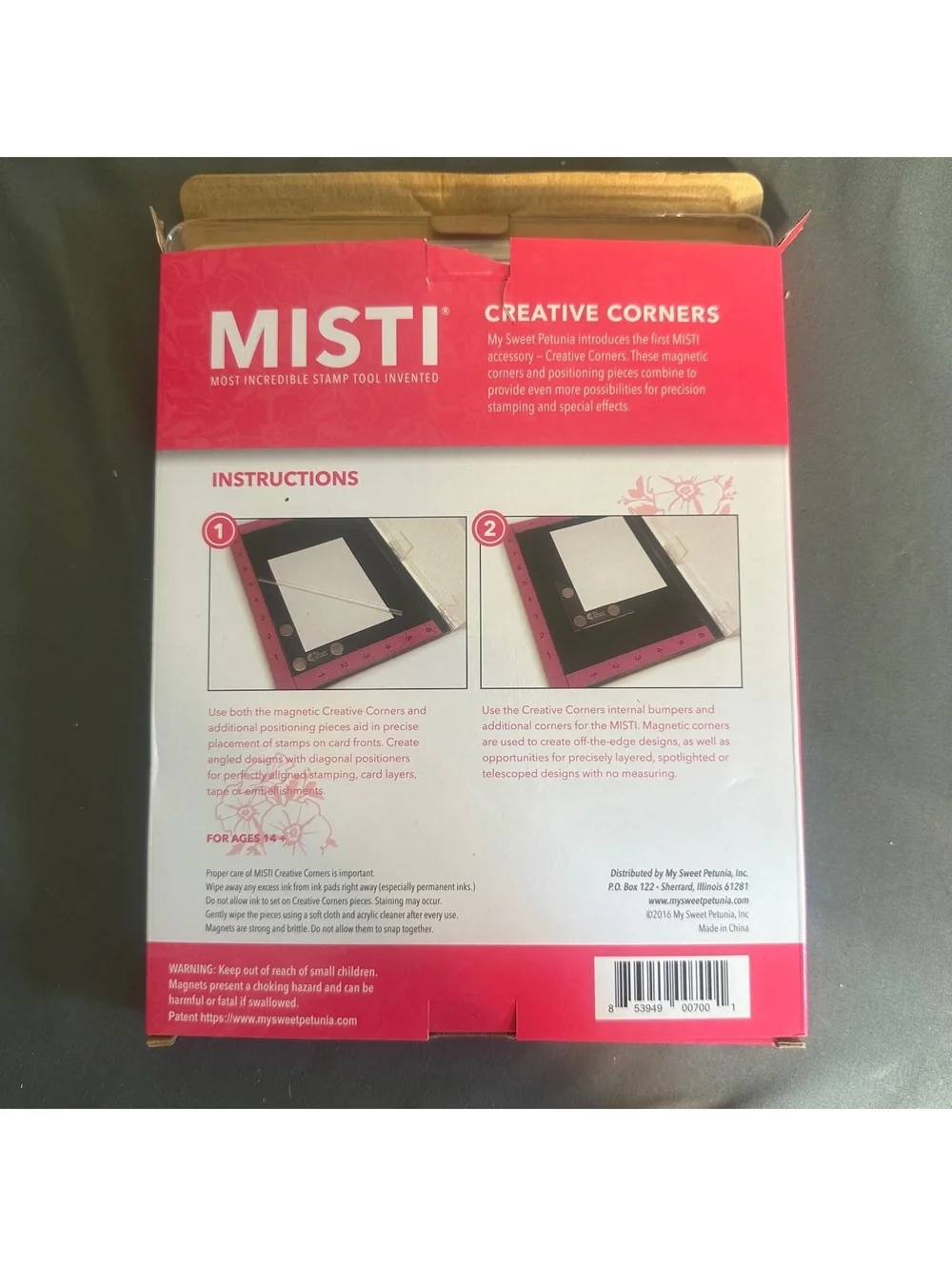 My Sweet Petunia MISTI Creative Corners Missing Pieces